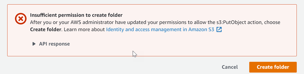 folder creation denied